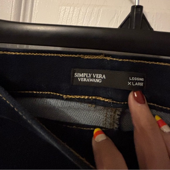 Simply Vera Vera Wang Dark Blue Leggings size X-Large - Picture 5 of 8